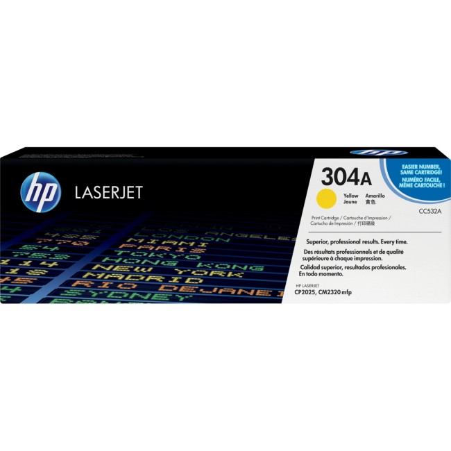 Тонер-картридж HP 304A Yellow Color LaserJet Print Cartridge (CC532A)