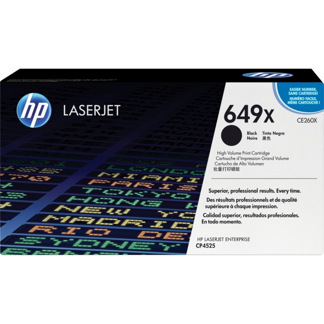Тонер-картридж HP 649X Black Color LaserJet Print Cartridge (CE260X)