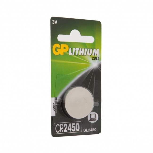 Литиевая дисковая батарейка GP Lithium CR2450 - 1 шт. в блистере GP Lithium CR2450 (4891199063916)