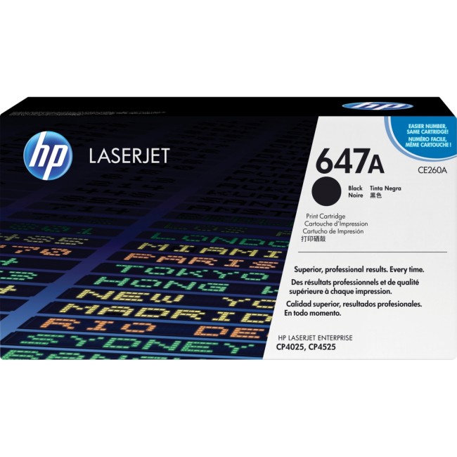 Тонер-картридж HP 647A Black Color LaserJet Print Cartridge (CE260A)