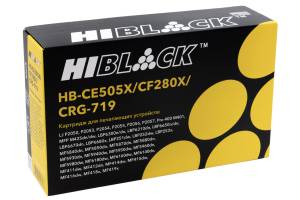 Картридж Hi-Black (HB-CE505X/CF280X/CRG-719) для HP LJ P2055/P2050/M401/M425/Can 719, 6,9K Картридж Hi-Black (HB-CE505X/CF280X/CRG-719) для HP LJ P2055/P2050/M401/M425/Can 719, 6,9K