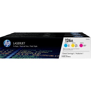 Тонер-картридж набор из 3 шт HP LaserJet 126A CYM Tri-Pack (CF341A) Тонер-картридж набор из 3 шт HP LaserJet 126A CYM Tri-Pack (CF341A)